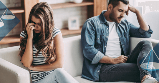 couple not looking at each other