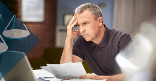 man looking distressed