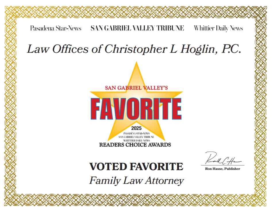 San Gabriel Valley's Voted Favorite Family Law Attorney